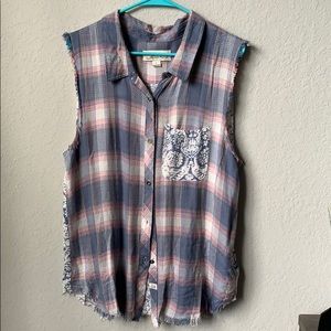 OVERSIZED FLANNEL CUTOFF